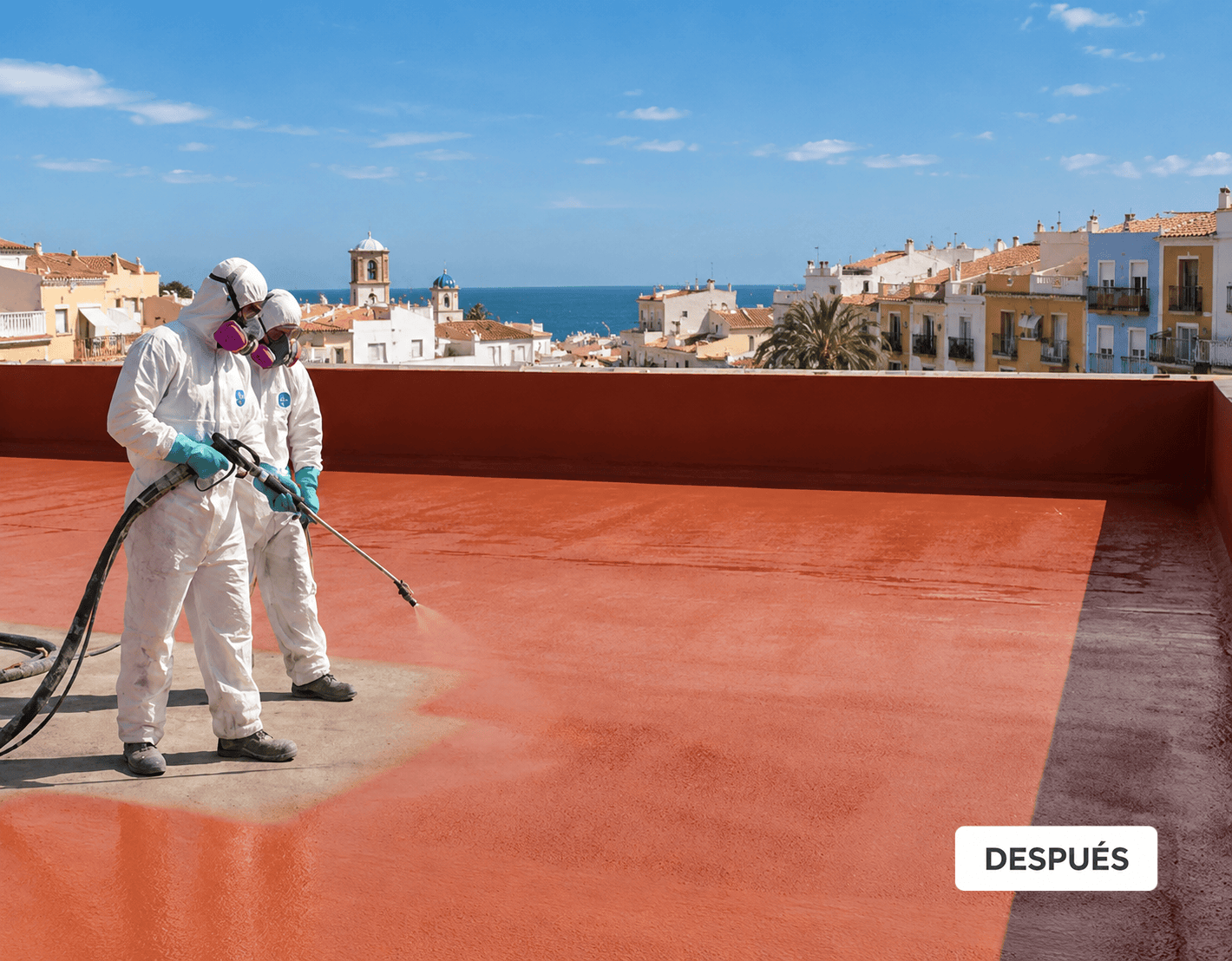 Terraza después de la impermeabilización en Alicante